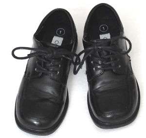 Boys size 1 Dressy Black Shoes Cherokee ~ EUC  