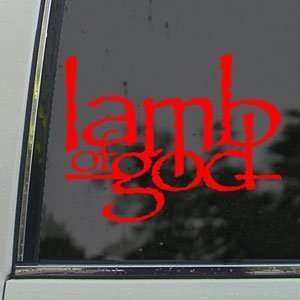  Lamb Of God Prog Rock Band Logo Red Decal Car Red Sticker 