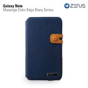   Leather Case Masstige Leather Color Edge Diary Series   Navy Cell