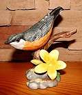 1986 nuthatch bird the franklin mint fine porcelain bird figurine