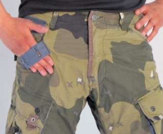 Star Pants Halo Rovic Arc 3D Loose Tapered Border Camo Green Men New 