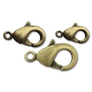  Antique Brass Plated Trigger Clasp Mix   9x5mm, 12x7mm 