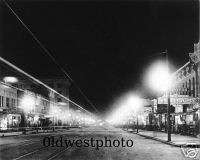 MISSOULA MONTANA NIGHT SCENE ON HIGGINS AVE 1920 PHOTO  