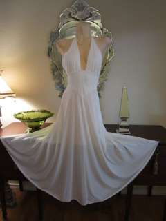 Vintage CHRISTIAN DIOR Gown Halter Maxi Dress Neimans Marcus Couture 