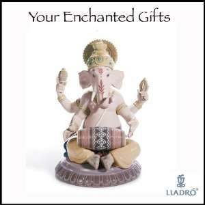  Lladro Mridangam Ganesha Figurine