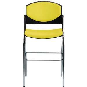  Eddy Chrome Bar Stool with Upholstered Back & Seat Pads 