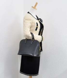 Authentic LOUIS VUITTON Alma Black Epi leather Hand Bag E973  