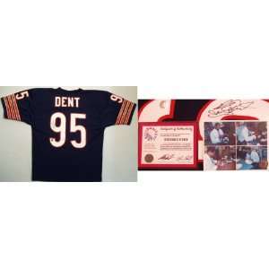  Richard Dent Signed Bears t/b Navy Jersey: Sports 
