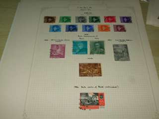 INDIA   COLLECTION OF STAMPS ON LEAVES, ON STOCKCARDS ETC FROM EARLY 