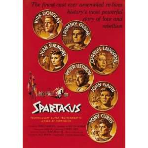  Spartacus Poster C 27x40 Kirk Douglas Laurence Olivier 