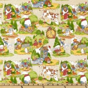 44 Wide Rhyme Time Story Time Beige Fabric By The Yard 
