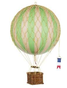 Travels Light Green 7 Hot Air Balloon Model Decorative Hanging 