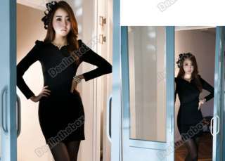 Sexy Womens Casual Long Sleeve V Neck Tunic Mini Dress T Shirts/Tops 