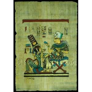 art paintings King Tut Purifying His Wife Papyrus 