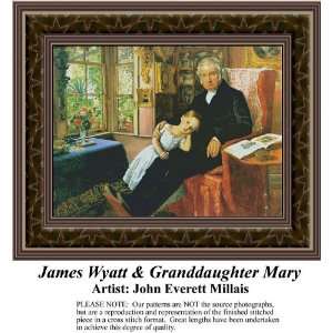  James Wyatt & Granddaughter Mary, Cross Stitch Pattern PDF 