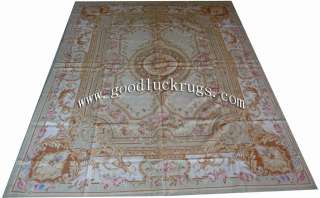 x10 Hand woven Wool French Aubusson Flat Weave Rug~Brand New~Free 