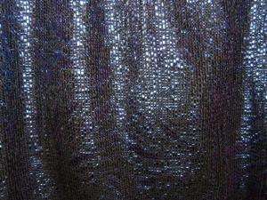 LELA ROSE Purple Metallic Pencil Skirt W/ Fringe 8 WOW  