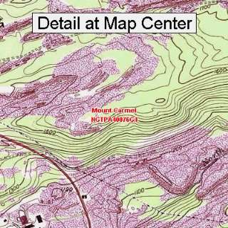  USGS Topographic Quadrangle Map   Mount Carmel 