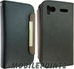 HTC Sensation G14 Leather Case Cover Book Flip Pouch Back Skin Sock 