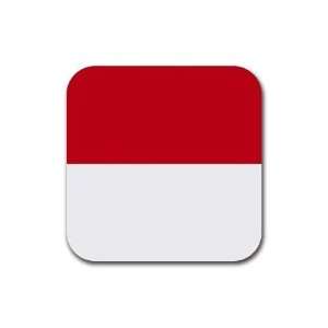  Indonesia Flag Square Coasters (set of 4)