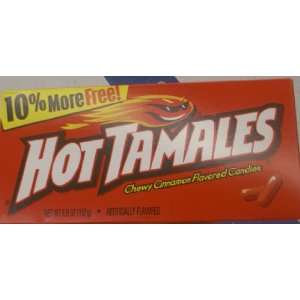 Hot Tamales Cinnamon Flavor Candy 1 Box 6.6 Oz:  Grocery 