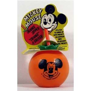  Vintage Mickey Mouse Orange Sipper 