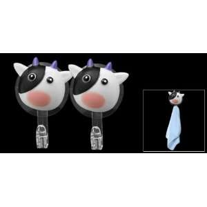  Amico Lovely Cartoon Milk Cow Suction Cup Hanger Hook 