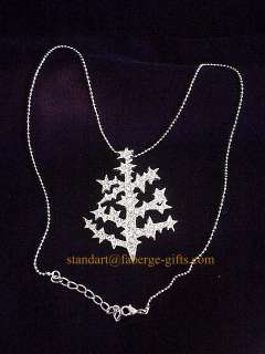 Russian Imperial Ice Crystal Tree Pin & Necklace #204  