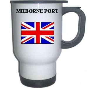  UK/England   MILBORNE PORT White Stainless Steel Mug 