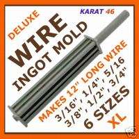 INGOT MOLD EXTRA LONG WIRE 6 SIZES RECYCLE GOLD SILVER  