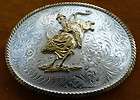 Vintage Montana Silversmiths Western Cowboy Rodeo Bull Riding Belt 