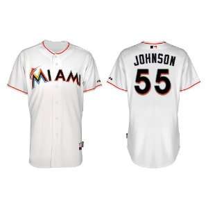  2012 Miami Marlins #55 Johnson white jerseys size 48 56 