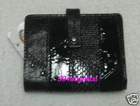 Fossil Marissa Black Leather Trifold Wallet NWT  