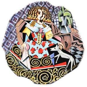  Hand Painted Meninas F2 Ceramic Plate