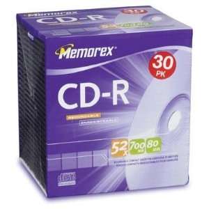  CD R 80 30 Pack Slim 52X
