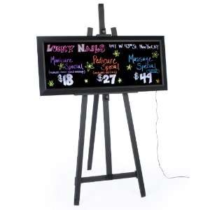  LED Illuminated Message Board with Markers and Floor Easel 