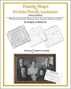 Family Maps De Soto Parish Louisiana Genealogy LA Plat  