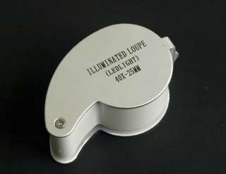 New 40x 25mm Glass Magnifying Magnifier Jeweler Eye Jewelry Loupe Loop 