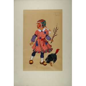   Girl Costume Turkey Massat   Orig. Print (Pochoir)