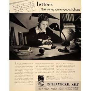 1939 Ad International Salt Research Sterling Student   Original Print 