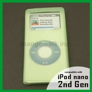   Green Silicone Skin Case for Apple iPod nano 2nd Gen 
