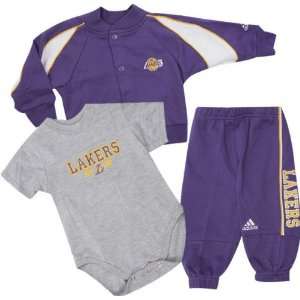 Los Angeles Lakers Newborn SD Jacket, Pant and Creeper Set:  