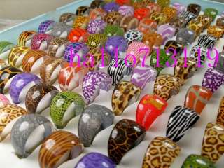 new 100pcs Mixed lucite Resin Rings wholesale Jewelry lots  