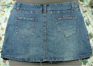   >>> Womens Distressed Blue Denim Duchesse Jeans Mini Skirt Size 9