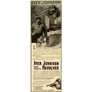  1911 Ad Iver Johnson Revolver Gun Firearm Weapon Arms 