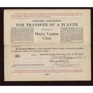 1919 Jacob Ruppert Yankees Signed Player Rel JSA LOA   Sports 