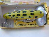 Old Arbogast Musky Jitterbug Lures 3 Pack Frog Yellow & Perch? MIB 