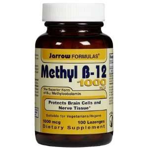 Jarrow Formulas   Methyl B 12 1000 mcg 100 lozenges (Pack of 3)