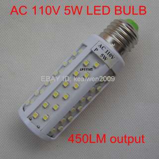   5W 78SMD 3528 E27 450lm white LED bulb led light lamp lighting best
