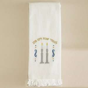 Rite Lite TXS T W 2 White Embroidered Shabbat Towel  Pack of 6  